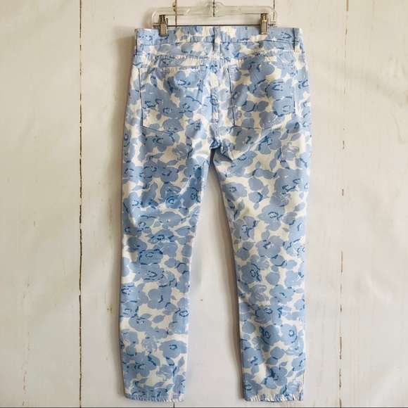 J.Crew Blue & White Floral Skinny Denim Jeans - Picture 4 of 6